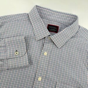 UNTUCKit Men Extra Large Blue Pink Gingham Stretch Long Sleeve Button Down Shirt